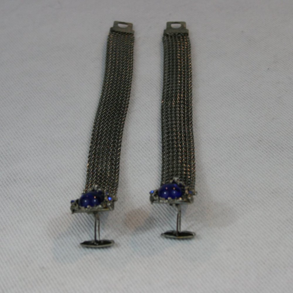 Rare Vintage 40's Carriage House "CARRIBANDS" Silver Cuff Links in original box - Picture 8 of 12